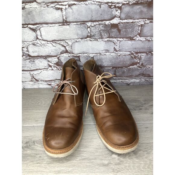 Tsubo 1004722-BOUR Brown Leather Lace Up Chukka Boots Men Sz 11.5M US/45EU main image 11